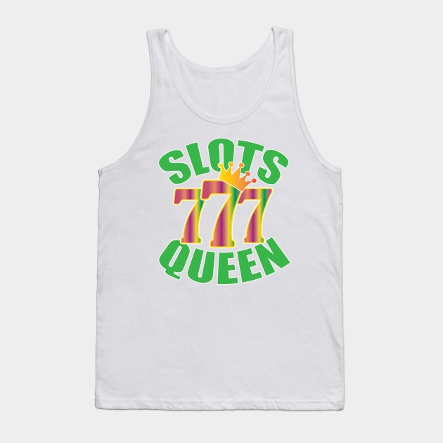 Slot Machine Design | Original Slots Queen Tank Top by TeesByJay